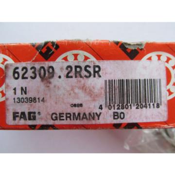 Fag 62309 2RSR Roller Bearing NEW!!! in Box Free Shipping