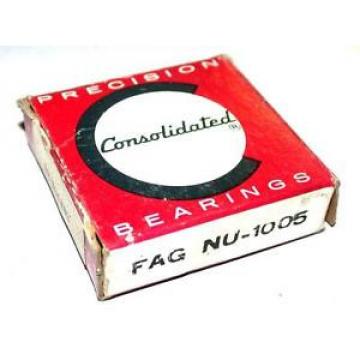 NEW CONSOLIDATED BALL BEARING FAG NU-1005 25MM X 47MM X 12MM (3 AVAILABLE)