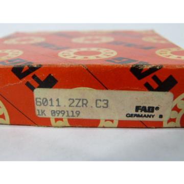 Fag 6011-2ZR-C3 Deep Groove Ball Bearing ! NEW !