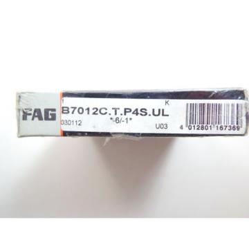 FAG B7012C.T.PS4S.UL BEARING SPINDLE ANGULAR CONTACT BALL BEARING NIB