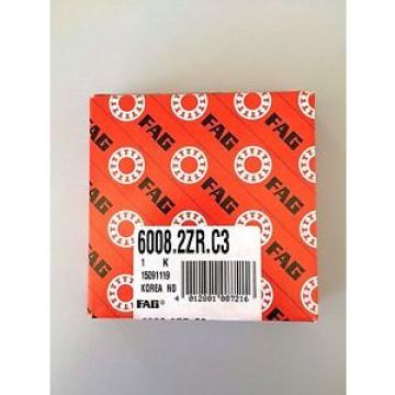 6008 2Z C3 (6008 ZZ C3) FAG BRAND - NEW IN BOX - FREE SHIPPING FOR 5 OR MORE PCS