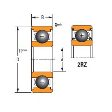 Timken DEEP GROOVE BALL BEARINGS 61808-2RZ    