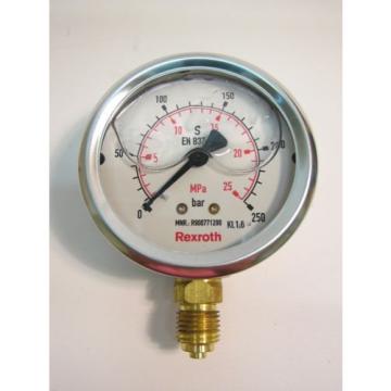 New Bosch Rexroth R900771208  AB31 38/63 Manometer Pressure Gauge 250 Bar/MPA  