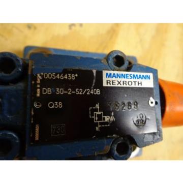 Mannesmann Rexroth DB 30-2-52/240B Q38 15269 Hydraulic Valve