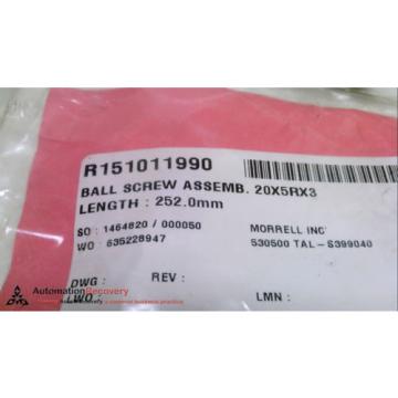 REXROTH R151011990, BALL SCREW ASSEMBLY, LENGTH: 252 MM,, NEW* #226206