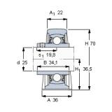 Bearing housed units YAR 205-2FW/VA228 SKF