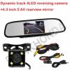 4.3&#034; inch monitor Screen + 4LED Car Track Dynamic Trajectory Rearview CCD Camera #1 small image