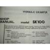 Kobelco SK100 HYD Excavator Factory SHOP MANUAL PARTS OPERATORS Catalog Service