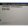Kobelco ED150 S/N YL04-00501- Excavator Opt Attachments Operator &amp; Parts Manual #2 small image