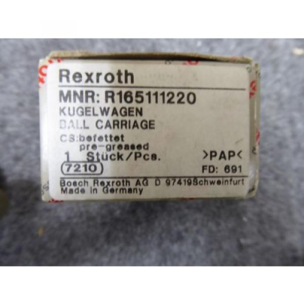 NEW REXROTH LINEAR BEARING # R165111220 #2 image