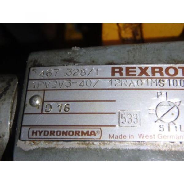 Rexroth Hydronorma Pump_1PV2V3-40/12RA01MS100 w/Motor #4 image