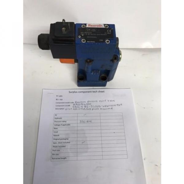 Rexroth pressure relief valve R900906350 #1 image