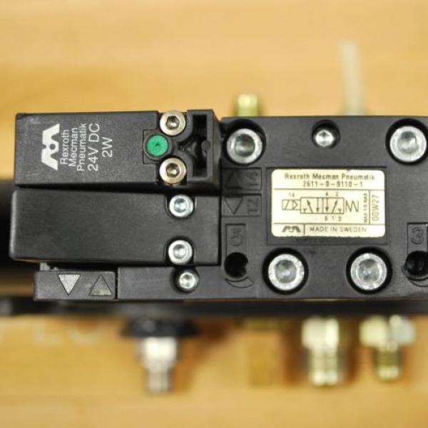 Rexroth 2611-0-9110-1 Pneumatic Valve, 24 VDC 2W Coil, Valve &amp; Block - USED #2 image