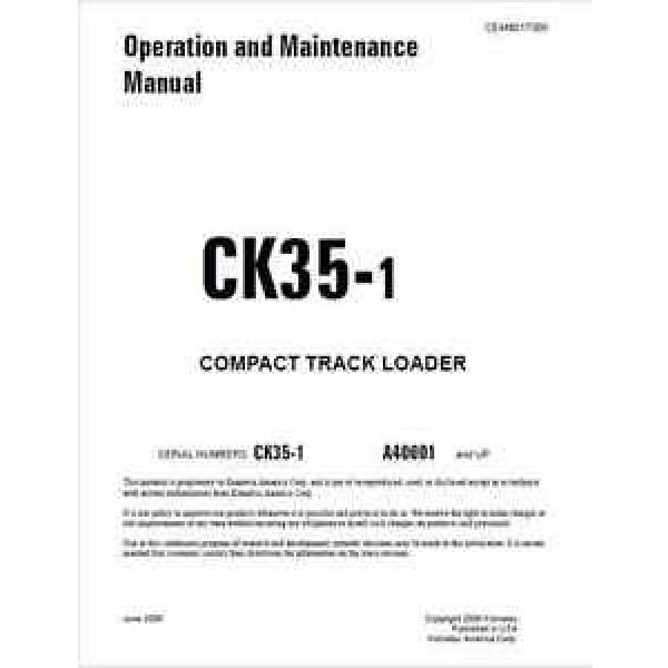 Komatsu NEEDLE ROLLER BEARING CK35-1  Compact  Track  Loader  Operation &amp; Maintenance Manual (0274) #5 image