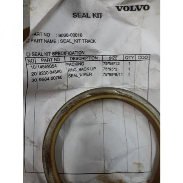 VOLVO EXCAVATOR NEW OEM 14535050 EC160 c b ec140 track adjuster piston seal kit #2 image