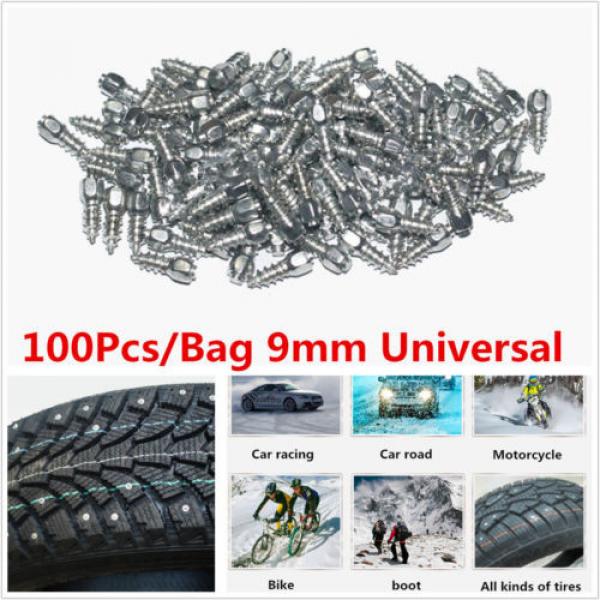 100x9mm Screw in Tire Stud Snow Spikes Racing Track Tire Ice Studs Car/Truck/ATV #1 image