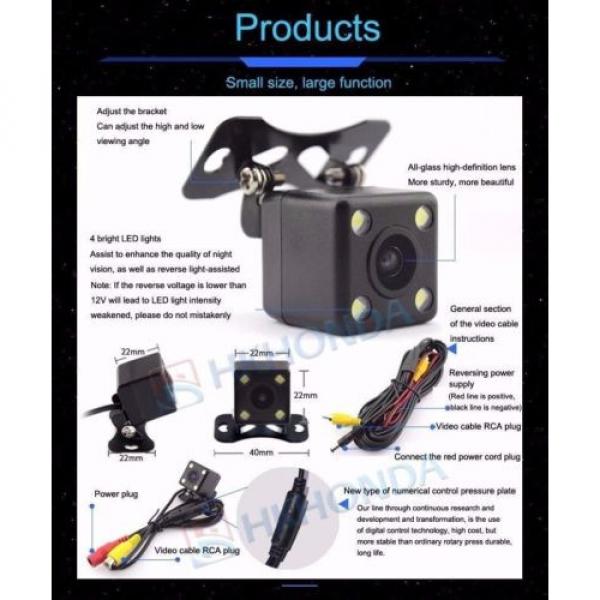 7inch TFT MP5 Monitor + 4 LED Car Dynamic Track Rear View Reverse CCD Camera #8 image