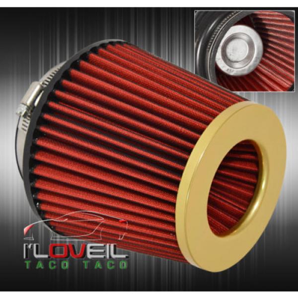 FOR VOLVO 2.5&#034; AIR FILTER CAI TRACK HIGH PRESSURE FLOW INTAKE UPGRADE UNIT GOLD #1 image