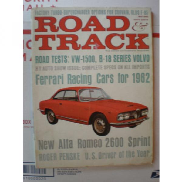 Road &amp; Track Magazine May 1962- VW-1500, Volvo 122-S #1 image