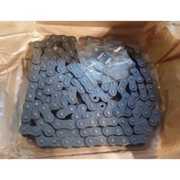 HITACHI BS.12B-1R TRANSMISSION ROLLER CHAIN 10FT. WITH 1 CONNECTING LINK #1 image