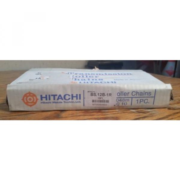 HITACHI BS.12B-1R TRANSMISSION ROLLER CHAIN 10FT. WITH 1 CONNECTING LINK #4 image