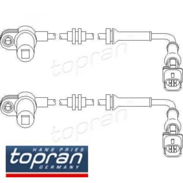 2x ABS Sensor 2 Sensoren Raddrehzahl rechts und links TOPRAN 207450 #1 image