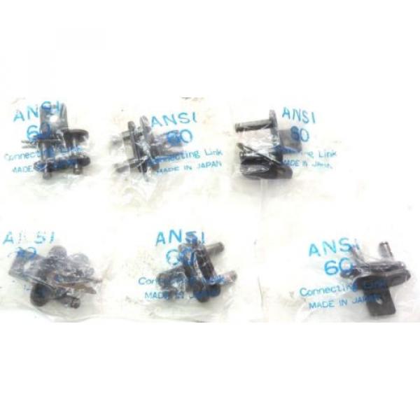 LOT OF 6 NEW HITACHI ANSI-60 CONNECTING LINKS, NICKEL PLATED, ANSI60 #1 image