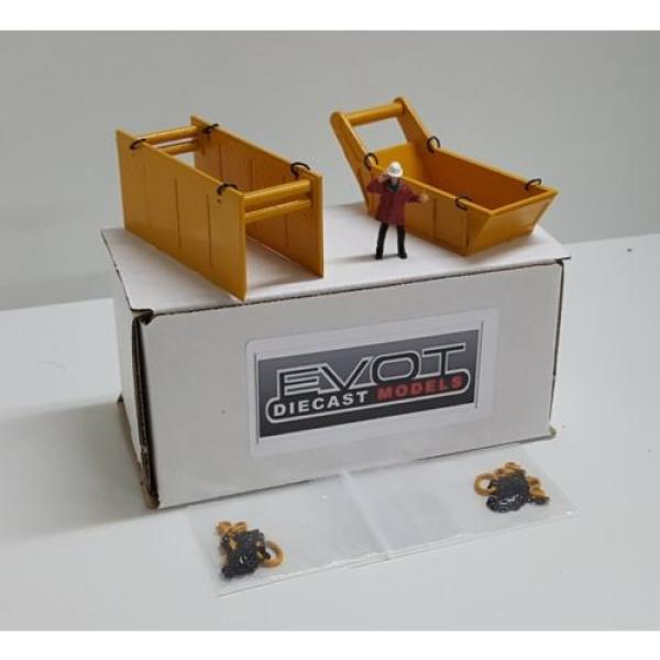 Evot - Bedding &amp; Trench Box Set. Authentic Kobelco USA Yellow. 1:50th - 1:48th. #1 image