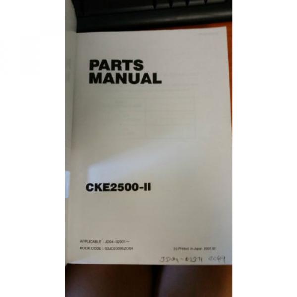 Kobelco Parts Manual CKE2500-II #3 image