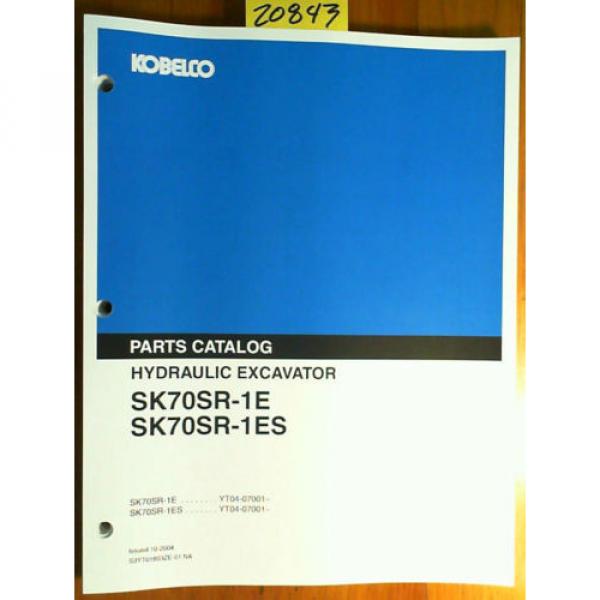 Kobelco SK70SR-1E SR70SR-1ES 7001- Excavator Opt Attach Breaker Parts Manual &#039;04 #1 image