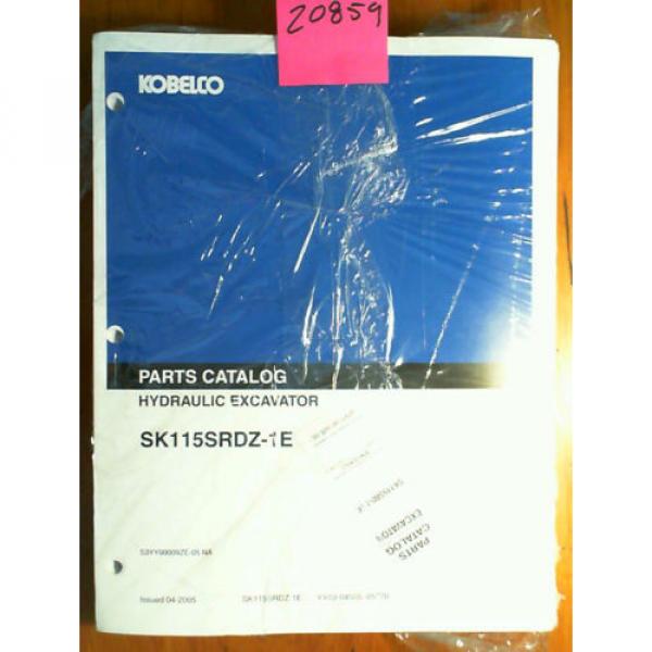 Kobelco SK115SRDZ-1E YY03-04555-05770 Excavator Parts Manual S3YY00009ZE-05 4/05 #1 image