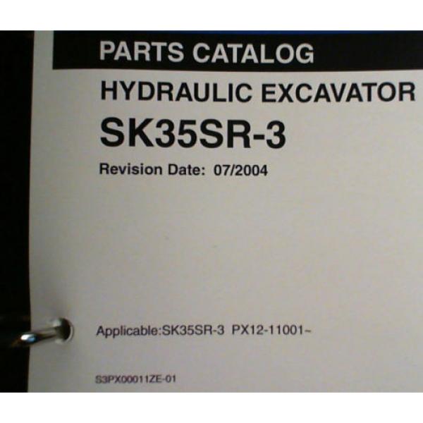 Kobelco SK35SR-3 S/N PX12-11001- Hydraulic Excavator Parts Catalog Manual 7/04 #6 image