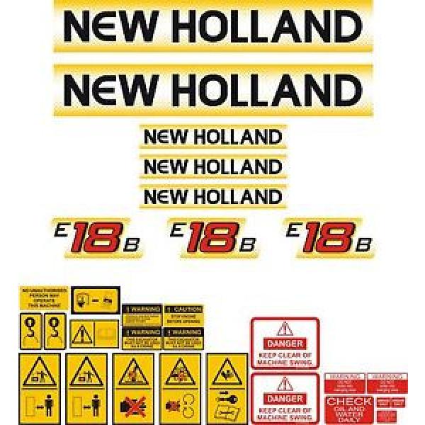 New Holland Kobelco E18 B Mini Digger Decal Kit #1 image