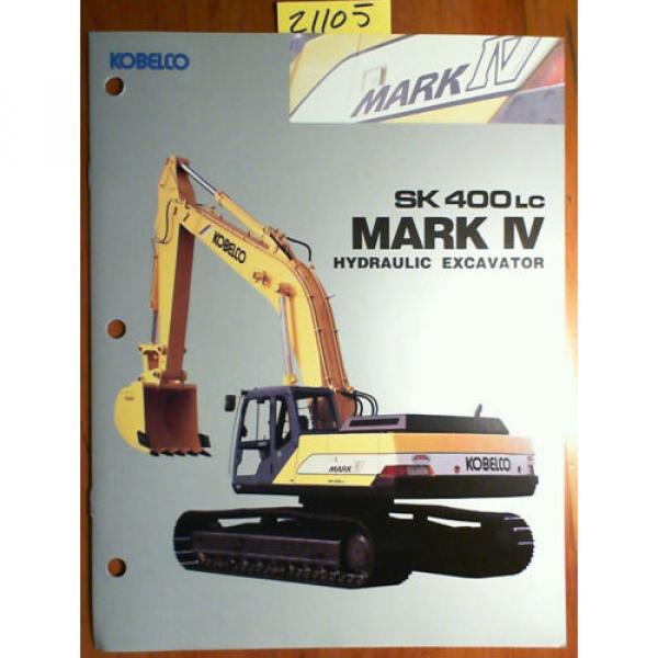 Kobelco SK400LC Mark IV Hydraulic Excavator Brochure SK400LC-IV-US-102 #1 image