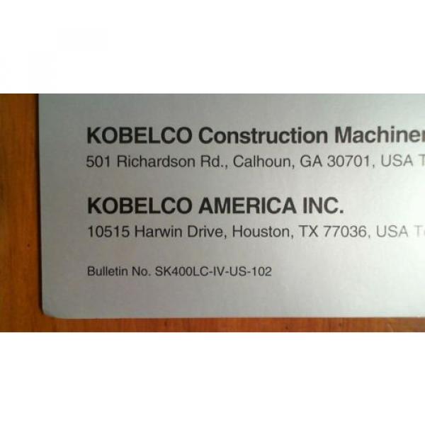 Kobelco SK400LC Mark IV Hydraulic Excavator Brochure SK400LC-IV-US-102 #9 image