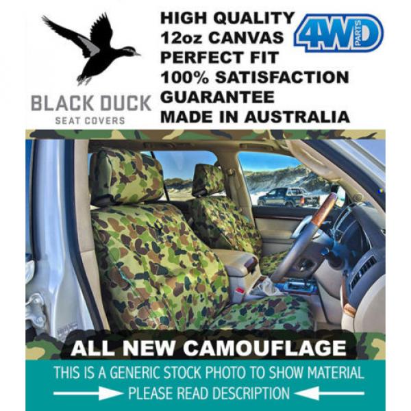 Black Duck Camo Canvas Seat Cover Kobelco Geo Spec Excavator Driver only with KA #1 image