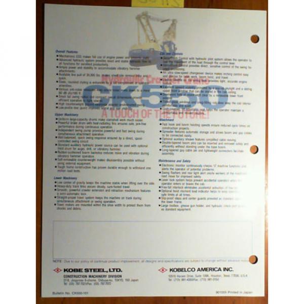 Kobelco CK550  Hydraulic Crawler Crane Brochure CK550-101 #11 image