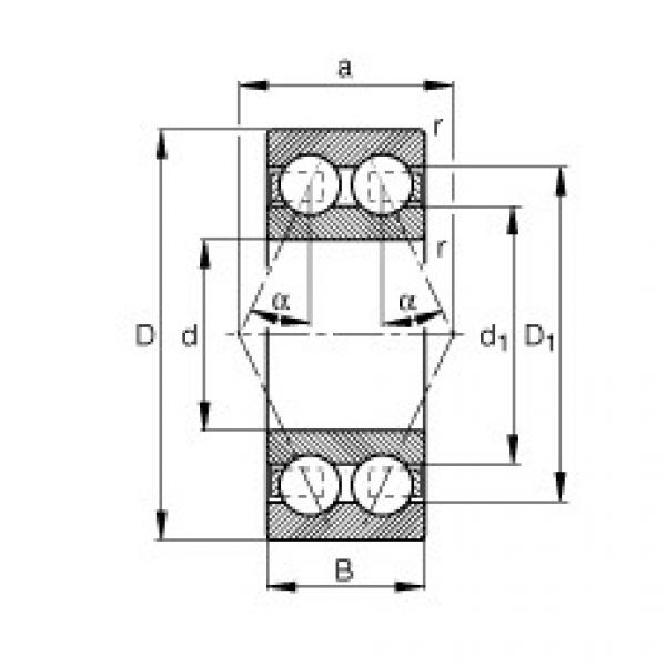 FAG equivalent skf numbor for bearing 1548817 Angular contact ball bearings - 3216-B-TVH #4 image