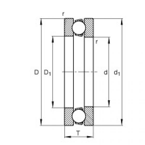 FAG bearing size chart nsk Axial deep groove ball bearings - 51318 #4 image