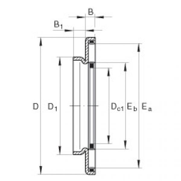 FAG ntn flange bearing dimensions Axial needle roller bearings - AXW35 #2 image