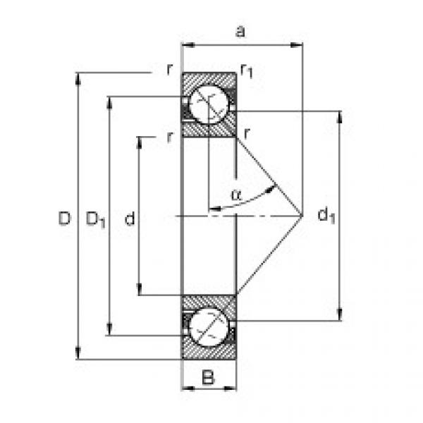 angular contact ball bearing installation 7304-B-JP FAG #1 image