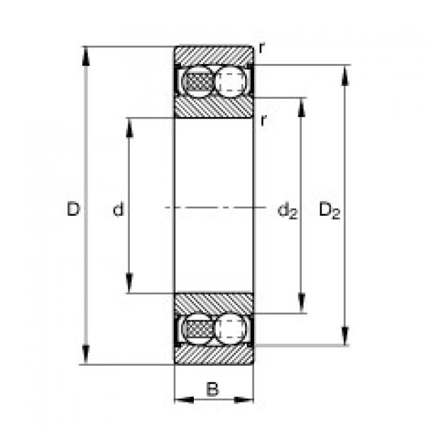 FAG nsk slewing bearing Self-aligning ball bearings - 2304-2RS-TVH #4 image