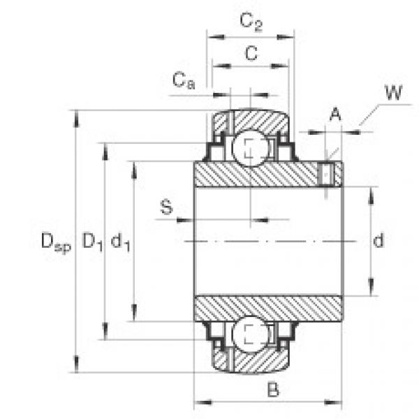 FAG bearing table ntn for solidwork Radial insert ball bearings - GY1014-KRR-B-AS2/V #5 image