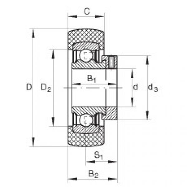 FAG ntn 6003z bearing dimension Radial insert ball bearings - RABRB35/80-XL-FA106 #5 image