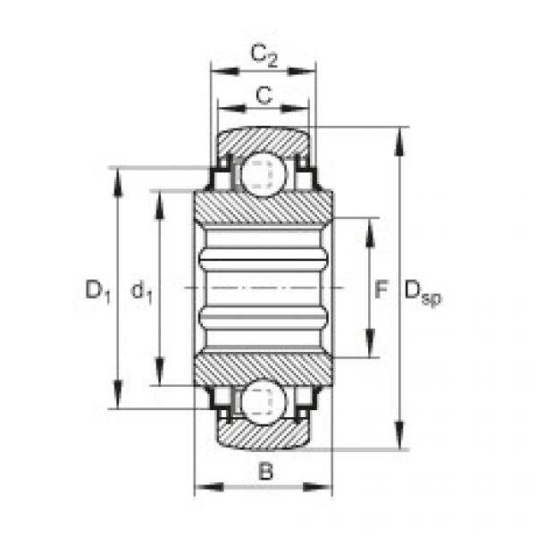 FAG timken bearing hh 228310 Self-aligning deep groove ball bearings - SK106-208-KRR-B-L402/70 #4 image