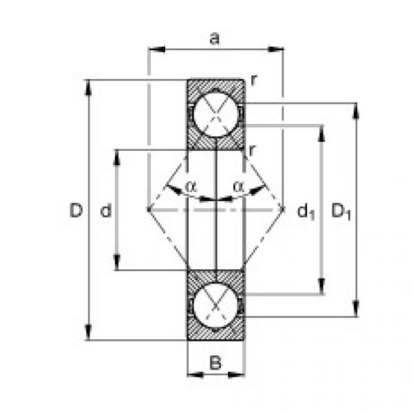 FAG 7218 b mp fag angular contact bearing 90x160x30 Four point contact bearings - QJ305-XL-TVP #4 image