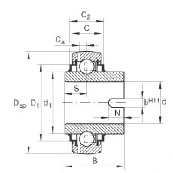 FAG sales bearing ntn surabaya Radial insert ball bearings - GLE25-XL-KRR-B #5 image