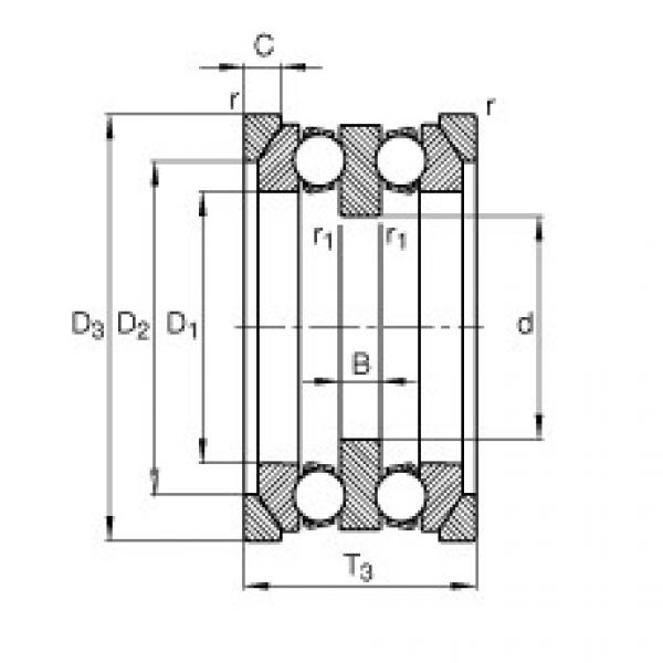 FAG cara menentukan ukuran bearing skf diameter luar 6212 Axial deep groove ball bearings - 54306 + U306 #3 image