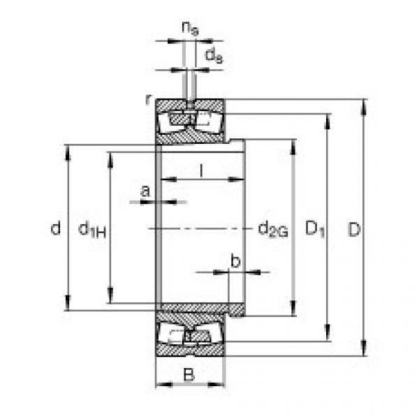 spherical roller bearing axial load 240/750-B-K30-MB + AH240/750-H FAG #1 image