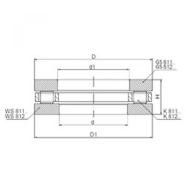 thrust ball images bearings 81113 ISO #1 image